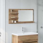 vidaXL Spegelskåp för badrum artisan ek 90x11x45 cm konstruerat trä
