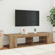 vidaXL TV-bänk med LED-lampor artisan ek 135x39x30 cm konstruerat trä