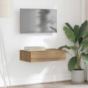 vidaXL Tv-bänk med LED-belysning artisan ek 60x35x15,5 cm