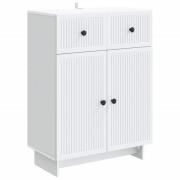 vidaXL Sideboard med låda Vit 66 x 34,5 x 90 cm Konstruerat trä