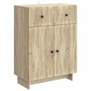 vidaXL Sideboard med låda Sonoma-ek 66 x 34,5 x 90 cm Konstruerat trä