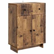 vidaXL Sideboard Gammalt trä 66 x 34,5 x 90 cm Konstruerat trä