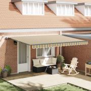 vidaXL Markis tyg med Grön och gul 450 × 300 cm Polyester