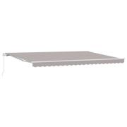 vidaXL Markis Ljusgrå 500 x 300 x 165 cm Polyester och metall