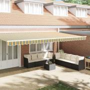 vidaXL Markisvalance Grön och gul 580 x 20 cm Kanvas