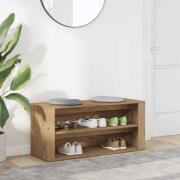 vidaXL Skobänk artisan ek 100x35x45 cm konstruerat trä