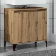 vidaXL Tvättställsskåp artisan ek 58x33x60 cm konstruerat trä