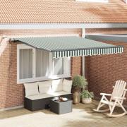 vidaXL Markis tyg med Grön och Vit 300 x 250 cm Polyester