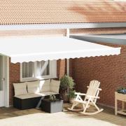 vidaXL Markisvalance Vit 430 x 20 cm Kanvas