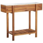 vidaXL Odlingslåda upphöjd massivt akaciaträ och sink