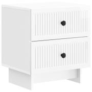 vidaXL Nattduksbord Vit högglans 43 x 34,5 x 47,5 cm Konstruerat trä