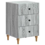 vidaXL Nattduksbord Grå sonoma-ek 43x 41 x 66,5 cm Konstruerat trä
