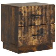vidaXL Nattduksbord Rökt ek 43 x 34,5 x 44,5 cm Konstruerat trä