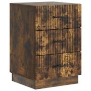vidaXL Nattduksbord med låda Rökt ek 43 x 41 x 63,5 cm Konstruerat trä