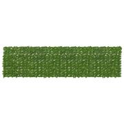 vidaXL Balkongskärm med löv Grön och Gul 400 x 100 cm Polyeten och tyg