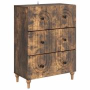 vidaXL Lådans skåp Rökt ek 66 x 34,5 x 90 cm Konstruerat trä