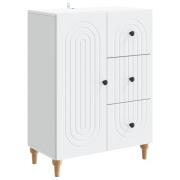 vidaXL Sideboard med låda Vit 66 x 34,5 x 90 cm Konstruerat trä