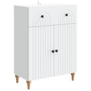 vidaXL Sideboard med låda Vit 66 x 34,5 x 90 cm Konstruerat trä