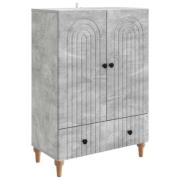 vidaXL Sideboard med låda Betonggrå 66 x 34,5 x 95 cm Konstruerat trä