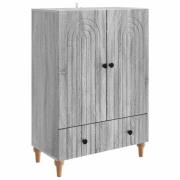 vidaXL Sideboard Grå sonoma-ek 66 x 34,5 x 95 cm Konstruerat trä