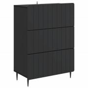 vidaXL Lådans skåp Svart 66 x 34,5 x 92 cm Konstruerat trä