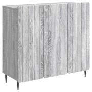 vidaXL Sideboard Grå sonoma-ek 89 x 34,5 x 82 cm Konstruerat trä