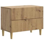 vidaXL Nattduksbord Artisan-ek 62 x 34,5 x 48 cm Konstruerat trä