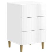 vidaXL Nattduksbord Vit högglans 43 x 41 x 66,5 cm Konstruerat trä