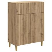 vidaXL Sideboard med låda Artisan-ek 66 x 34,5 x 90 cm Konstruerat trä