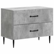 vidaXL Nattduksbord Betonggrå 62 x 34,5 x 47,5 cm Konstruerat trä