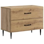 vidaXL Nattduksbord Artisan-ek 62 x 34,5 x 47,5 cm Konstruerat trä