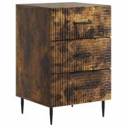 vidaXL Nattduksbord med låda Rökt ek 43 x 41 x 66,5 cm Konstruerat trä