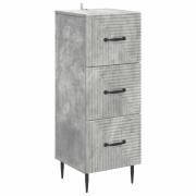 vidaXL Lådans skåp Betonggrå 33 x 34,5 x 89,5 cm Konstruerat trä