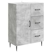 vidaXL Sideboard Betonggrå 66 x 34,5 x 89,5 cm Konstruerat trä