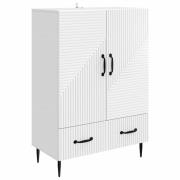 vidaXL Sideboard med låda Vit 66 x 34,5 x 95 cm Konstruerat trä