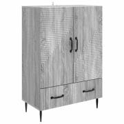 vidaXL Sideboard Grå sonoma-ek 66 x 34,5 x 95 cm Konstruerat trä