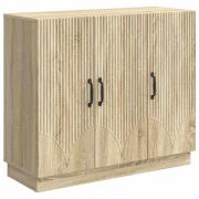 vidaXL Sideboard Sonoma-ek 89 x 34,5 x 77 cm Konstruerat trä
