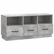 vidaXL TV-skåp med låda Betonggrå 102 x 34,5 x 47 cm Konstruerat trä