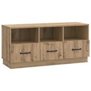 vidaXL TV-skåp med låda Artisan-ek 102 x 34,5 x 47 cm Konstruerat trä