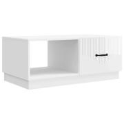vidaXL Kaffeebord Vit högglans 90 x 50 x 37 cm Konstruerat trä