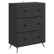 vidaXL Lådans skåp Svart 66 x 34,5 x 90 cm Konstruerat trä