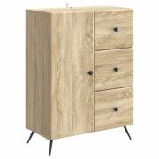 vidaXL Sideboard med låda Sonoma-ek 66 x 34,5 x 90 cm Konstruerat trä