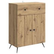 vidaXL Sideboard med låda Artisan-ek 66 x 34,5 x 90 cm Konstruerat trä