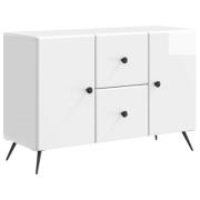 vidaXL Sideboard Vit högglans 89 x 34,5 x 60 cm Konstruerat trä