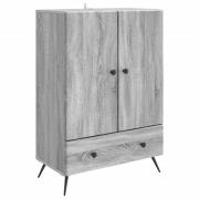 vidaXL Sideboard Grå sonoma-ek 66 x 34,5 x 95 cm Konstruerat trä