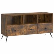 vidaXL TV-skåp med låda Rökt ek 102 x 34,5 x 50 cm Konstruerat trä