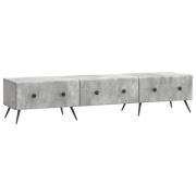 vidaXL TV-skåp med låda Betonggrå 147 x 34,5 x 30 cm Konstruerat trä