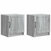 vidaXL Nattduksbord 2 pcs Grå sonoma-ek 43 x 34,5 x 47 cm