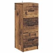 vidaXL Lådans skåp Gammalt trä 33 x 34,5 x 87 cm Konstruerat trä