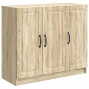 vidaXL Sideboard Sonoma-ek 89 x 34,5 x 77 cm Konstruerat trä